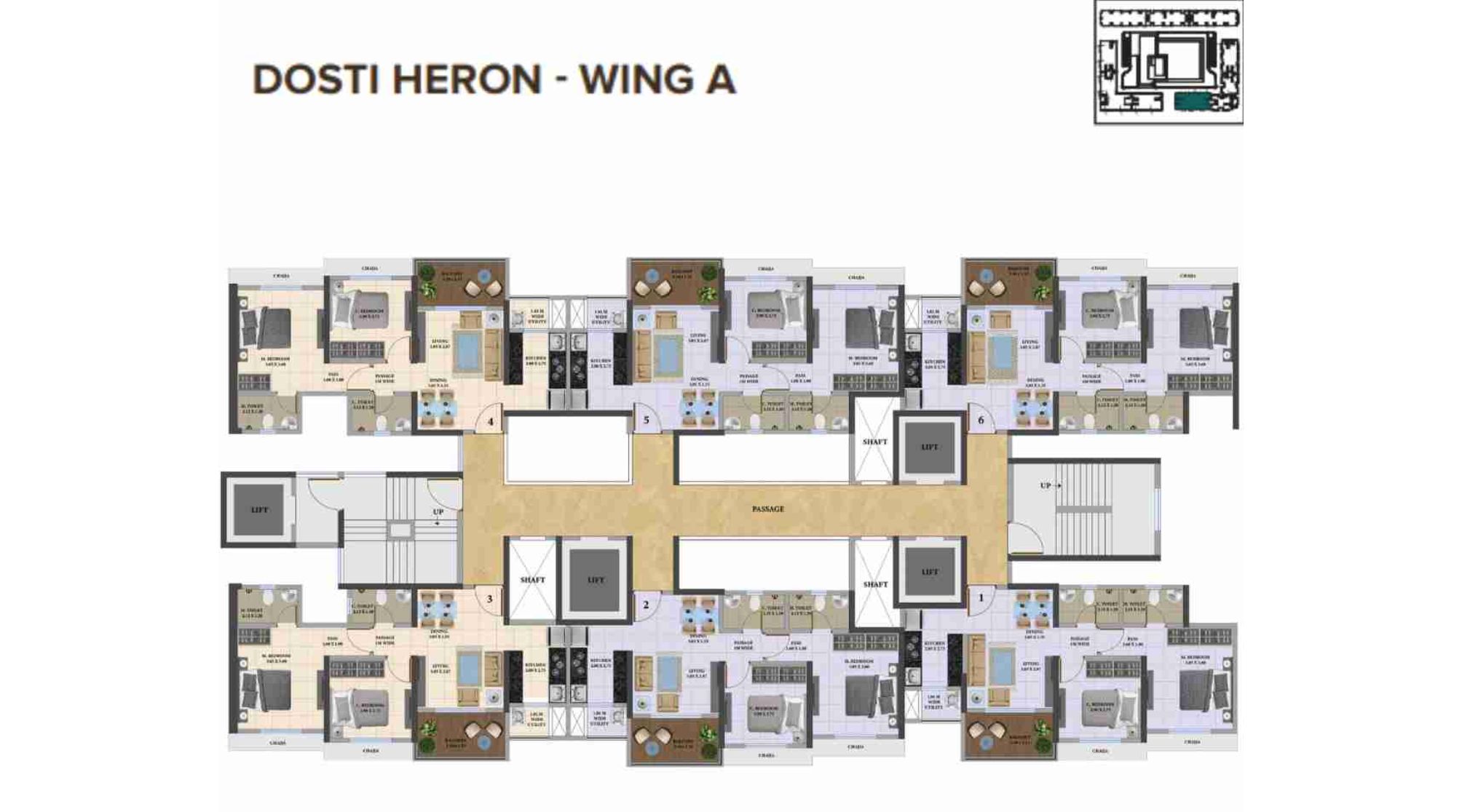 Dosti-Heron-Floor-Plan-Wing-A